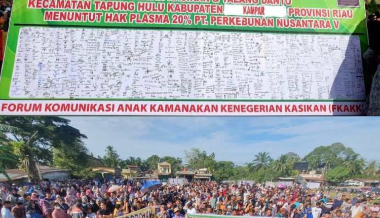 Ribuan Masyarakat Teken Petisi Tolak Perpanjangan HGU PTPN V